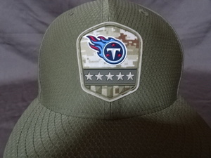 激レア USA購入【NEWERA】【59FIFTY】NFL テネシー タイタンズ【Tennessee Titans】 9/11トリビュートリボン ロゴ刺繍入りCAP 中古良品