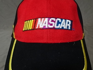 激レア USA購入 アメリカ最大モータースポーツ【NASCAR】【National Association for Stock Car Auto Racing】ロゴ刺繍入りCAP 中古良品