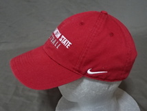 激レア USA購入 【NIKE】製 USカレッジ ワシントン州立大学フットボール【WASHIGTON STATE FOOTBALL】ロゴ刺繍入り キャップ 中古良品_画像3