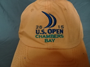 激レア USA購入 メジャー大会 全米オープン ゴルフ【U.S. OPEN 2015】 【CHAMBERS BAY】 【USGA MEMBER】 ロゴ刺繍入りキャップ 中古良品