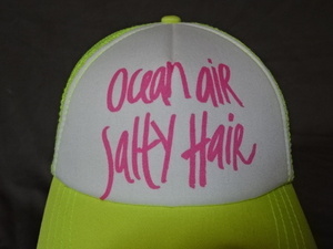 激レア USA購入 人気サーフ系ブランド ビラボング【Billabong】【OCEAN AIR SALTY HAIR】 ロゴプリント メッシュキャップ 中古良品