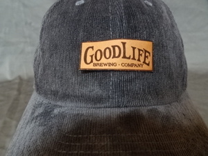 激レア アメリカ企業モノ オレゴン州ベンド 人気クラフトビール【GOOD LIFE BREWING COMPANY】ロゴマーク付コーデュロイ素材CAP 中古良品