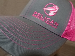 激レア USA購入 アメリカ企業モノ オレゴン州 クラフトビール会社 【Pelican Brewing Company】ロゴ刺繍入り メッシュキャップ 中古良品