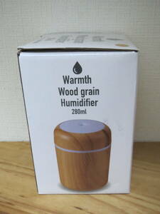 Warmth warm s wood grain humidifier 280ml light brown Ultrasonic System USB exclusive use light function 