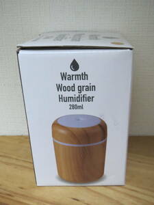 Warmth ウォームス 木目調 加湿器 280ml ライトブラウン 超音波式 USB専用 ライト機能