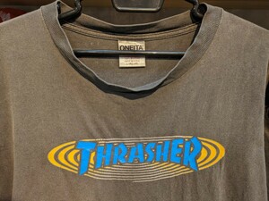  редкость! THRASHER Thrasher 90s футболка ONEITA L Vintage VINTAGE Old powell dogtown zorlac santacruz скейтборд 
