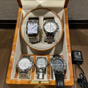 Salvatore Marra メンズ腕時計4本D&G ワインデングマシンセット