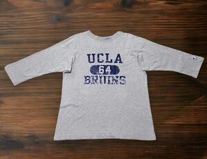 champion チャンピオン　UCLA ラバープリント　3段　霜降り　フットボールTシャツ★XLサイズ　USA製★