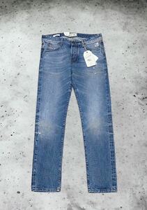 ROY ROGER*Sroi Roger s529 SLIM FIT cell bichi red ear blue ear damage Denim pants *35 size Italy made *