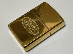 【ジャンク】ZIPPO ジッポー LAND ROVER ランドローバー SOLID BRASS 96年製 オイルライター ゴールド 