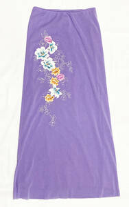 VIVIENNE TAMヴィヴィアンタム★ラベンダー×青×ピンクの花の刺繍スカート