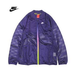 【新品】ナイキ ウィメンズ メッシュボマー ジャケット【535：紫】M ランニング ジョギング マラソン トレーニング ジム NIKE レディース