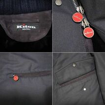 【1/20までセール】 Kiton キートン N-3B フーデッド コート ファー カシミア レザー 20452_画像7