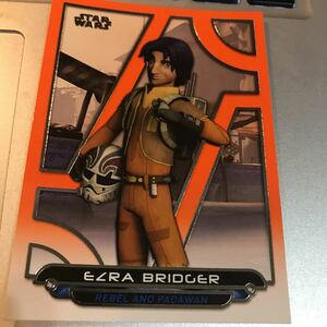 2017 TOPPS スターウォーズ galactic files EZRA BRIDGER オレンジ