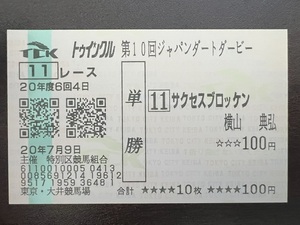 【現地的中】サクセスブロッケン 2008年 第10回 ジャパンダートダービー 新型