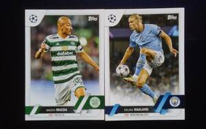 2022/23 topps UEFA CLUB COMPETITIONS JAPAN EDITION MANCHESTER CITY ERLING HAALAND & CELTIC FC 前田大然 & 中井卓大 レギュラーカード