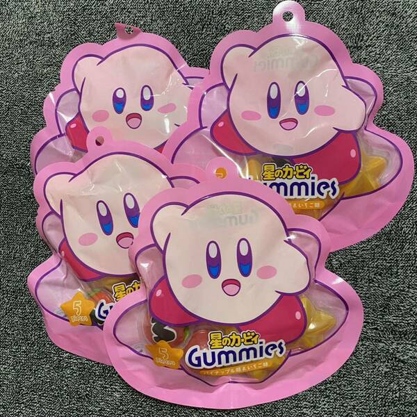 4袋 星のカービィ グミ カービィ Gummis パイナップル味 いちご味 1袋５個入 送料無料 送料込