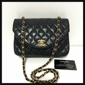 シャネル CHANEL マトラッセ チェーン ショルダーバッグ ラムスキン ココマーク レザー フラップ ターンロック