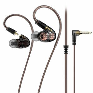 高遮音性 有線 イヤホン Black カナル型 低音重視 Hi-Fi 高音質 Lafitear LT1 耳掛け型