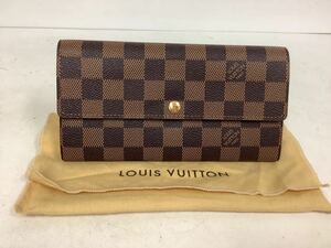 ○営KU060-A4S60【埼玉発】LOUIS VUITTON ルイヴィトン ダミエポルトフォイユ・サラエベヌ 財布 MALLETIER A PARIS スペイン製※入れ物有　