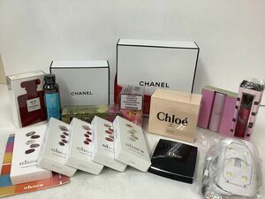 ○営KU067-A12S80【埼玉発】コスメ16個まとめ　香水 ネイル　化粧品　ハンドクリーム　CHANEL Chloe Dior BAKARA English Soap Company 