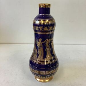 ○営NI039-A12S60【埼玉発】METAXA メタクサ　空ボトル　センテナリー 青 陶器ボトル 700ml 18K GOLD 重量645g 