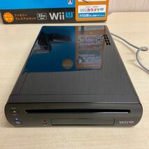 営HG62-100T Nintendo 任天堂 WiiU ファミリープレミアムセット 32GB WUP-101 WUP-010 ワイヤレスリモコン 通電確認済 センサーバー断裂_画像3