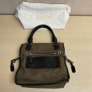 営HG81-80A Chloe クロエ ハーレー トートバッグ キャンバス 