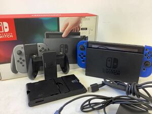 ○営HM002-A8S80【埼玉発】Nintendo Switch ニンテンドー 任天堂 コントローラー不具合ありHAC-001 ※付属品◎ 通電確認済　初期化済　