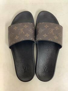 ○営KU143-A6さS60【埼玉発】LOUIS VUITTON WATERFRONT MULE MONOGRAM 24〜27cm ウォーターフロント　ミュール モノグラム※箱無