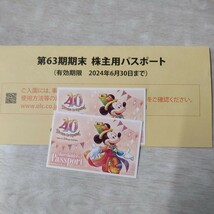 東京 ディズニー リゾート 株主優待券　2枚セット　有効期限2024年6月30日まで_画像1