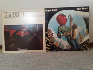 【二枚セット】トムスコット　Tom Scott　LPレコード　Apple Juice　＆　INTIMATE STANGERS　歌詞カード付き