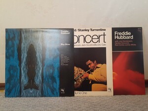 【3枚セット】フレディハバード　Freddie Hubbard　LPレコード3枚セット Sky dive ＆In Concert ＆ Red Clay カード付き