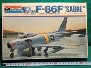 【モノグラム/バンダイ】 ノースアメリカン　F-86F　“セイバー“ 1/48スケール 【未組立/難あり】