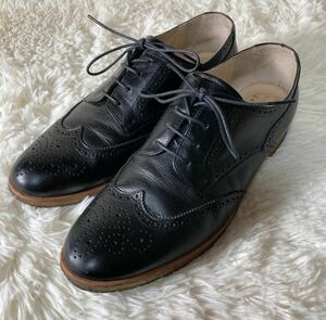[ одежда ]* прекрасный товар * Margaret Howell I der Wing chip кожа кожа обувь Loafer 25. блинчики подошва женская обувь 