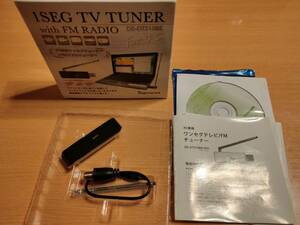 1SEG TV TUNER with FM RADIO DS-DT310BK 1セグ テレビ チューナー for PC USB