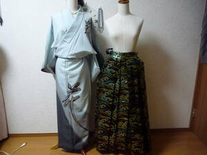 2点：着物　&　袴（馬乗り袴）　イベント　ショー　仮装　舞台　成人式　着方　色々