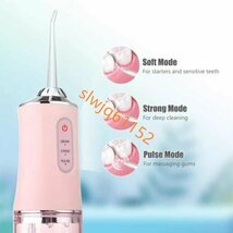 新品 ピンク　口腔洗浄器　 ウォーター　ピック　ジェット　ウォッシャー　ケーブル充電式　220ml_画像4
