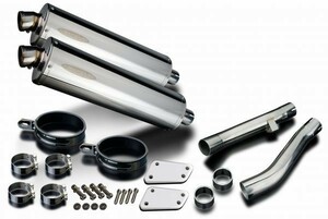 DELKEVIC スリップオンステンレスオーバルマフラー★YAMAHA XJR1300 2004-2006 450mm KIT06EH