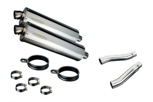 DELKEVIC スリップオンステンレスオーバルマフラー★YAMAHA TRX850 1995-1999 450mm KIT0678