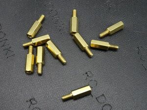 六角 スタンドオフ M3 x 12mm 本体長さ L= 12mm ねじサイズE = M3 x 6MM 六角雄ねじ 雌ねじスペーサーM3X12