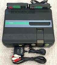 〈整備済み・動作確認済み〉FC SHARP 後期型 FFマーク ツインファミコン 本体 AN-505B ブラック TWIN FAMICOM 黒 ディスクシステム_画像2