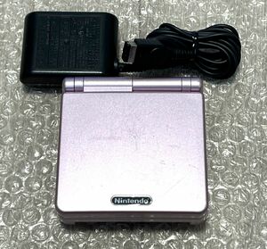 〈良品・画面無傷・動作確認済み〉GBA ゲームボーイアドバンスSP 本体 パールピンク 充電器 AGS-001 GAMEBOY ADVANCE SP