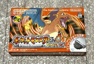 〈良品・箱説付属〉オーロラチケット GBA ゲームボーイアドバンス ポケットモンスター ファイアレッド ワイヤレスアダプタ 同梱 Pokemon 赤