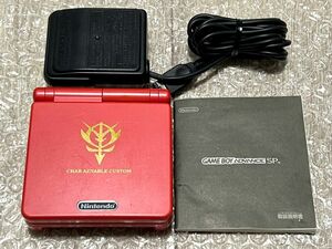 GBA ゲームボーイアドバンスSP 本体SDガンダムジージェネレーションアドバンス シャア専用カラーAGS-S-SZRBGA(JPN) GAMEBOY ADVANCE SP