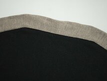 未使用品 KAGURAYAかぐらや 洗える/配色切替長袖ウールニットプルオーバーF黒グレーak522_画像6