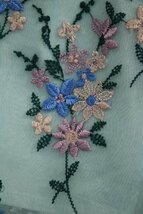 美品 TOCCA/トッカ SOUTHERN CROSS花柄刺繍シフォンスカート 水色2 mg470_画像9