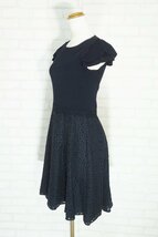 ☆小さいサイズ美品☆TOCCAトッカ/ニット＆レースドッキングワンピース：XS/紺nj273_画像4