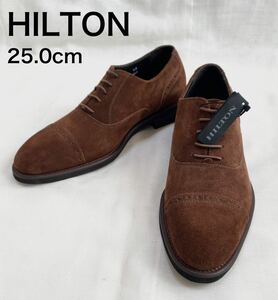 HILTON ヒルトン　新品タグ付　 25.0cm　スウェード 定価約24000円 靴 革靴　レザーシューズ