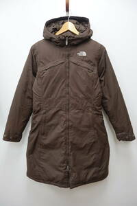 32W ノースフェイスTHE NORTH FACE フルジップ フーディーロングダウンジャケット HYVENT【WOMENS　M】